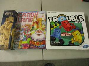 lot 80 image: Trouble, Candy Land, and Jumbling T...