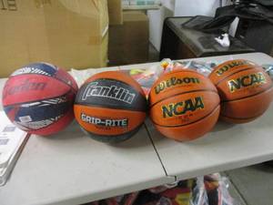 lot 93 image: 3 womens basketballs, 1 mens...