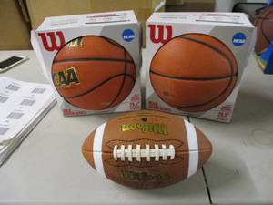 lot 96 image: 2 Basketballs and a football...