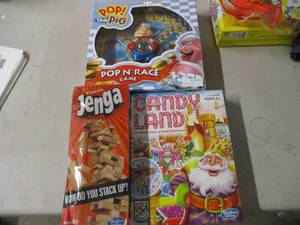 lot 133 image: Pop the Pig, Candy Land, and Jenga ...