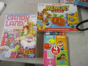 lot 134 image: Memory, Candy Land, and 4 Card Game...