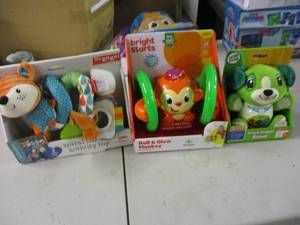 lot 145 image: Monkey Toy , Dog Toy, and Car Seat ...
