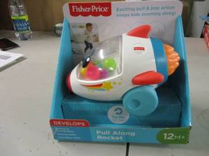 lot 155 image: Fisher Price Pull Along Rocket...