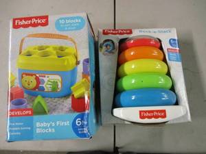 lot 160 image: Fisher Price Block Set and Rock a S...