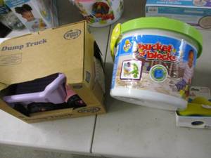 lot 166 image: Block Bucket, Rubber Duck, and Dump...