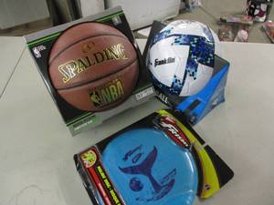 lot 179 image: Spalding Basketball, Soccer ball an...