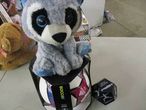 lot 186 image: Soccer Ball, Cobra Pose and Raccoon...
