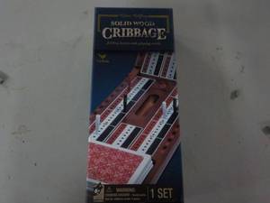 lot 221 image: Solid Wood Cribbage...