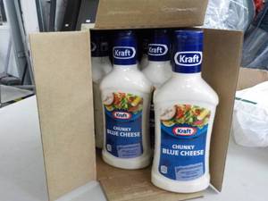 lot 309 image: 6 Bottles of Kraft Chunky Blue Chee...