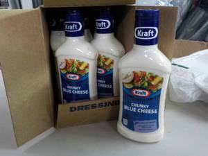 lot 310 image: 6 Bottles of Kraft Chunky Blue Chee...