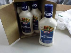 lot 312 image: 6 Bottles of Kraft Chunky Blue Chee...