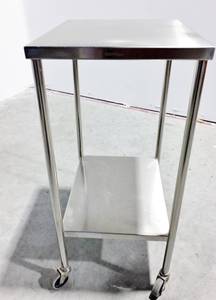 Mobile Stainless Steel Surgical Instrument Table With Storage Shelf - Like New Condition&nbsp Measurements To Come