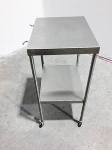 Mobile Stainless Steel Surgical Instrument Table With Storage Shelf - This One Has An Attachment For A Power Cord - Like New Condition&nbsp Measurements To Come