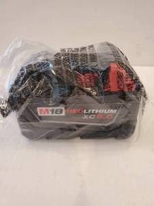 lot 12 image: Milwaukee M18 Red Lithium XC 5.0 Battery  (Brand New)