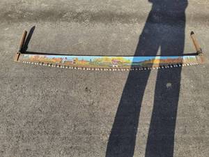 lot 181 image: Hand painted 2 man Saw blade