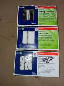Decora 15 Amp 3-Way Specialty Light Switch, White (10-Pack) by Leviton - set of 3 open box