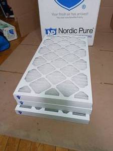 16 x 30 x 2 Dust and Pollen Pleated MERV 10 - FPR 7 Air Filter (3-Pack) by Nordic Pure  - not used
