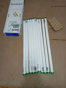 17-Watt 2 ft. Linear T8 Fluorescent Tube Light Bulb Daylight Deluxe (6500K) by Philips- set of 10 not used