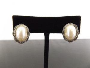 .925 Sterling Silver Judith Jack Art Nouveau Clamp Post Earrings