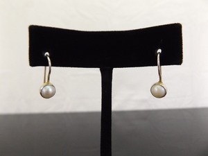 .925 Sterling Silver Genuine Pearl Latch&nbspHook&nbspEarrings