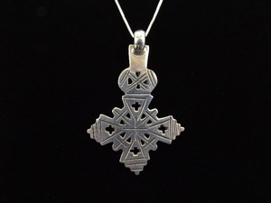 .925 Sterling Silver Gothic Inverted Cross Pendant Necklace