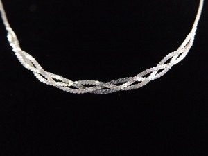 .925 Sterling Silver Woven S Link Necklace