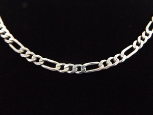 .925 Sterling Silver HEAVY Figaro Link Necklace