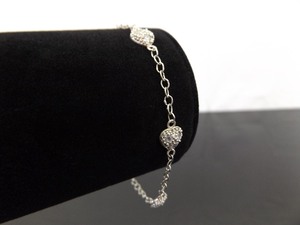 .925 Sterling Silver Crystal Heart Bracelet