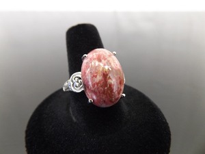 .925 Sterling Silver Red Agate Cabochon Ring Size 9