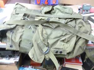 Military back pack. As shown.