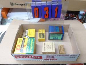 Vintage ammo boxes etc. As shown.