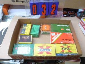 Vintage ammo boxes etc. As shown.