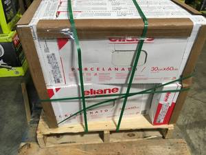 Pallet with 30 cases of Eliane Belmar White 12 in. x 24 in. Porcelain Floor and Wall Tile (14 sq. ft.  case)not used