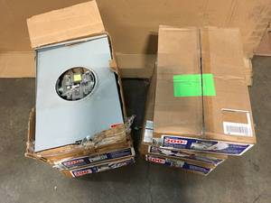 Pallet with Milbank 200 amp 600 volts Meter sockets not used see pictures
