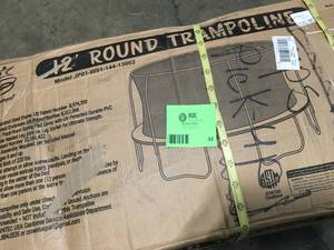 12 Round Trampoline with Enclosure not used see pictures