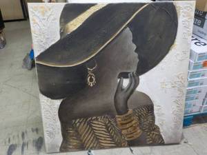 Lady in Hat Canvas 39 Square...