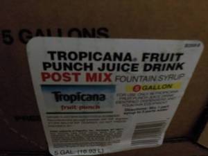 2 -5 gallon Tropicana Fruit Punch J...