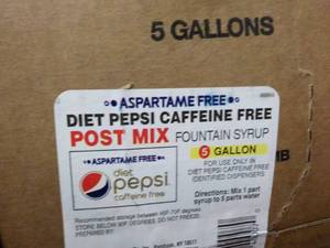 2 -5 Gallon Aspartame Free Diet Pep...