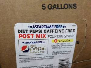 2 -5 Gallon Aspartame Free Diet Pep...