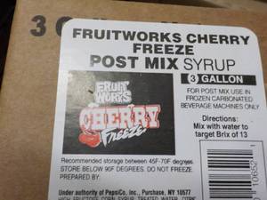 3 -3 Gallon Fruitworks Cherry Freez...