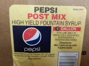 2 -5 Gallon Pepsi Post Mix Fountain...