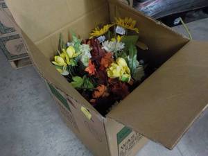 Large Box of Artificial Flowers...