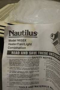 lot 23 image: Nautilus Bathroom HeaterFanLight Combo