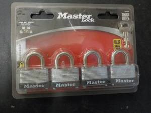 MasterLocks 4 per pkg...
