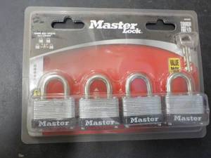 MasterLocks 4 per pkg...