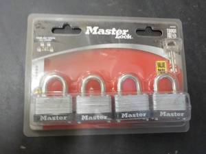 MasterLocks 4 per pkg...