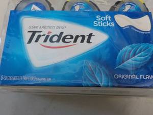 6 - 50 Stick Bottles Trident Sugar ...