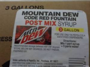 4 - 3 Gallon Mountain Dew Code REd ...