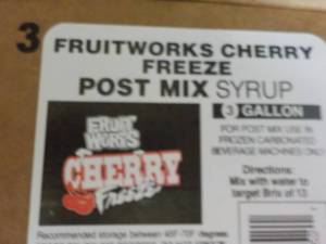 4 - 3 Gallon Fruitworks Cherry Free...