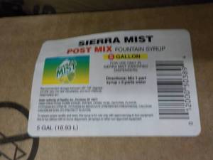 5 gallon Sierra Mist Post Mix Fount...
